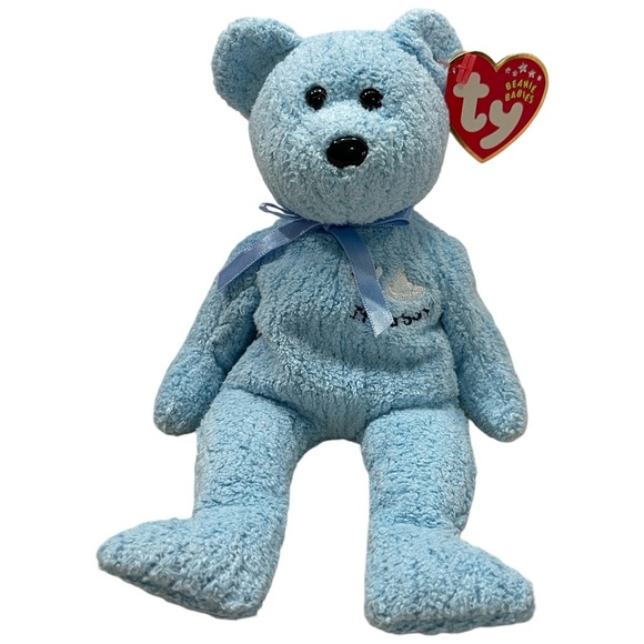 Baby Boy The Newborn Bear 2002 10th HT 11th TT - Ty Beanie Babies - Picture 1 of 5